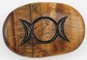 Triple Moon Tiger`s Eye Gratitude Stone