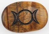 Triple Moon Tiger`s Eye Gratitude Stone