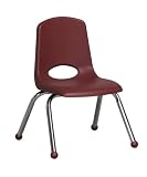 Ecr4Kids 12" Plastic School Stack Chair Burgundy- With Glide Ecr4Kids 12" Plastic School Stack Chair Burgundy- With Glide