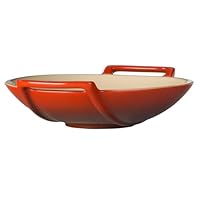 Le Creuset Stoneware Wok Dish, Cherry