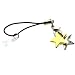 Silver Gold Toned STARS Cell Phone Charm