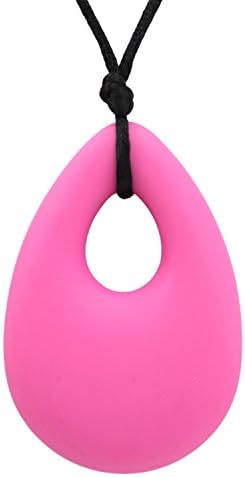 Deeyee Baby Silicone Teething Nursing Necklace Jewelry - BPA Free and FDA Approved - Angel Tear - Rose