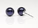 HinsonGayle AAA Round 7.5-8.0mm Black Cultured Pearl Stud Earrings (14K White Gold)