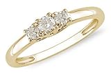 1/4 Carat Diamond 14K Yellow Gold Anniversary Ring