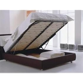 604 Iris Brown Queen Size Lift-Top Storage Platform Bed 604 Iris Bedroom Collection