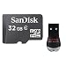 Sandisk 32GB Class 4 MicroSDHC MicroSD C4 TF Flash Memory Card with SD Adapter and USB SD Card Reader / Writer #R13 (Bulk Packaged)