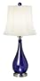 Cobalt Blue Glass Gourd Table Lamp