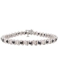 Blue Sapphire and Diamond Bracelet 10K White Gold - 3.00 CT TGW