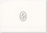 Ecru Tri-Panel Monogram Folded Note Card