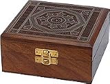 Wooden Jewelry Box Hand Engraved Antiqued Finish Indian Style (wc341)