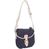 Upla Carillonneur coton grand, Sac bandoulière femme - Marine, Textile et cuir