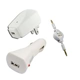 USB Charger Kit + Retractable Aux Cable For Apple Iphone 3G / 3G S