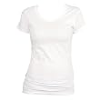 White Solid color Classic Super soft 100% cotton longer womens and girls tee shirt.