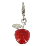 Les Poulettes Jewels - Charms Red Apple Enamel 925 Silver for Bracelet