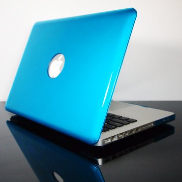 IVEA AQUA BLUE Crystal Clip on See Thru Hard Case Cover for New Macbook Pro 13" 13.3" Inch Aluminum Unibody