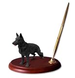 German Shepherd Dog Desk Set - Black
