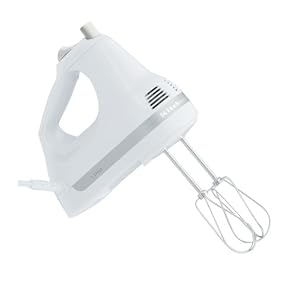 Factory Reconditioned KitchenAid RRHM5WH 5-Speed Ultra Power Hand Mixer, White by KitchenAid
