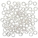 4mm Open Jump Rings 21 Gauge Silver Plated (100)