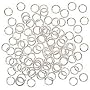 4mm Open Jump Rings 21 Gauge Silver Plated (100)