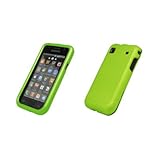 Samsung Galaxy S i9000 Neon Green Rubberized Hard Cover Crystal Case