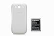 Samsung Original Akkublock mit Geh�user�ckseite EB-K1G6UWUGSTD (kompatibel mit Galaxy S3 / S3 LTE) in marble-white
