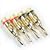 Banana Plugs - Set of 4 - 24 carat gold plated (4mm)