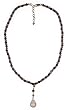 14k Gold Filled Smoky Quartz, Rose Quartz and Freshwater Cultured Pink Pearl-Accent Necklace, 16-18"