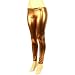 Shiny Metallic Full Leggings Stretchy Footless Bronze