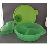 Tupperware CrystalWave Lunch n Dish with Cold Cup Green by Tupperware