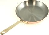 Paderno 9 Inch Copper Frying Pan with Bronze Handle