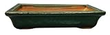 Large rectangle bonsai planter / pot - chinese ceramic, green glazed