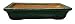 Large rectangle bonsai planter / pot - chinese ceramic, green glazed