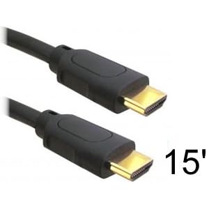 15ft High Speed HDMI Male to Male Cable with Ethernet Support / Audio Return Channel (ARC) / 3D (Up to 2160p)