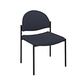 IMAGE OF National Office Furniture Tag Armless Stacking Chair, Navy Faux Leather