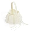Cathy's Concepts Elegant Chiffon Flower Girl Basket, Ivory