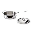 Mauviel Mcook Collection Saut&eacute; Pan with Lid, Stainless Steel