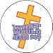 WHAT WOULD JESUS DO ? 1.25" Magnet ~ WWJD