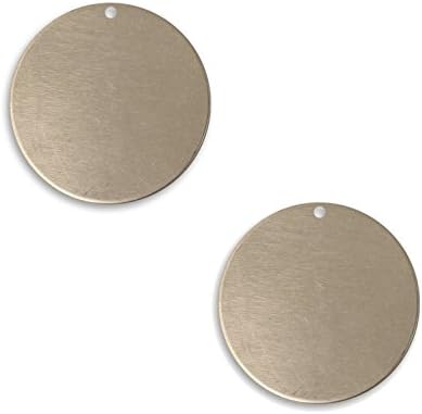 Vintaj Small Round 25mm Circle Artisan Pewter Altered Blank - 2 Pieces