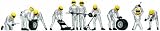 Enlarge toy image: Scalextric C8294 1:32 Scale Pit Team Wheel Crew Silver Sport Building and Sport Track Accessory - infant and baby development