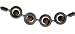 Hematite Necklace 16-18 Inches in Length - Tiger Eye in 4 Circles