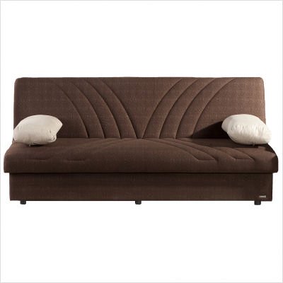 Max Three Seat Armless Sleeper Sofa in Natural 