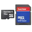 Sandisk 16GB Micro SDHC Micro SD MicroSD Memory Card with SD Adaptor and Anti-Static Plastic Case