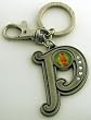 Tinker Bell Letter P Pewter Key Chain