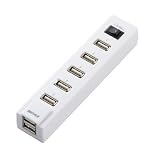 BUFFALO USB2.0Hub セルフ&バスパワー 7ポート 集中スイッチ付 ホワイト BSH7A02WH