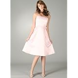 Strapless Satin Classic A Line Dress 