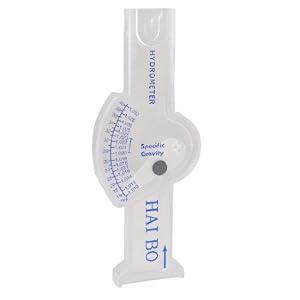 Jardin Salinity and Specific Gravity Plastic Shell Ocean Hydrometer, Clear