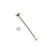 Sterling Silver Nose Studs with Clear CZ - 1.5mm Ball End - Sold as a Pair