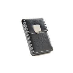 Pindi Visitenkarten-Etui aus Leder mit magnetischem Verschluss, schwarz, Art. M562 DE