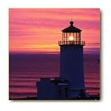 Ceramic Coaster Set - 4 pcs - Designer Coasters: Lighthouse/Lighthouses - (CCLH-005)