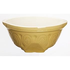 Kitchen Craft Traditional Stoneware Round Mixing Bowl, 4.5 Litres